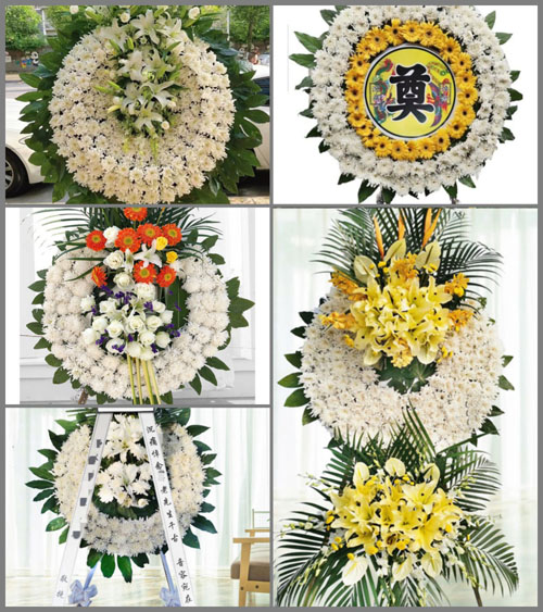 山东青岛莱西市河头店镇小沟子村花圈速递